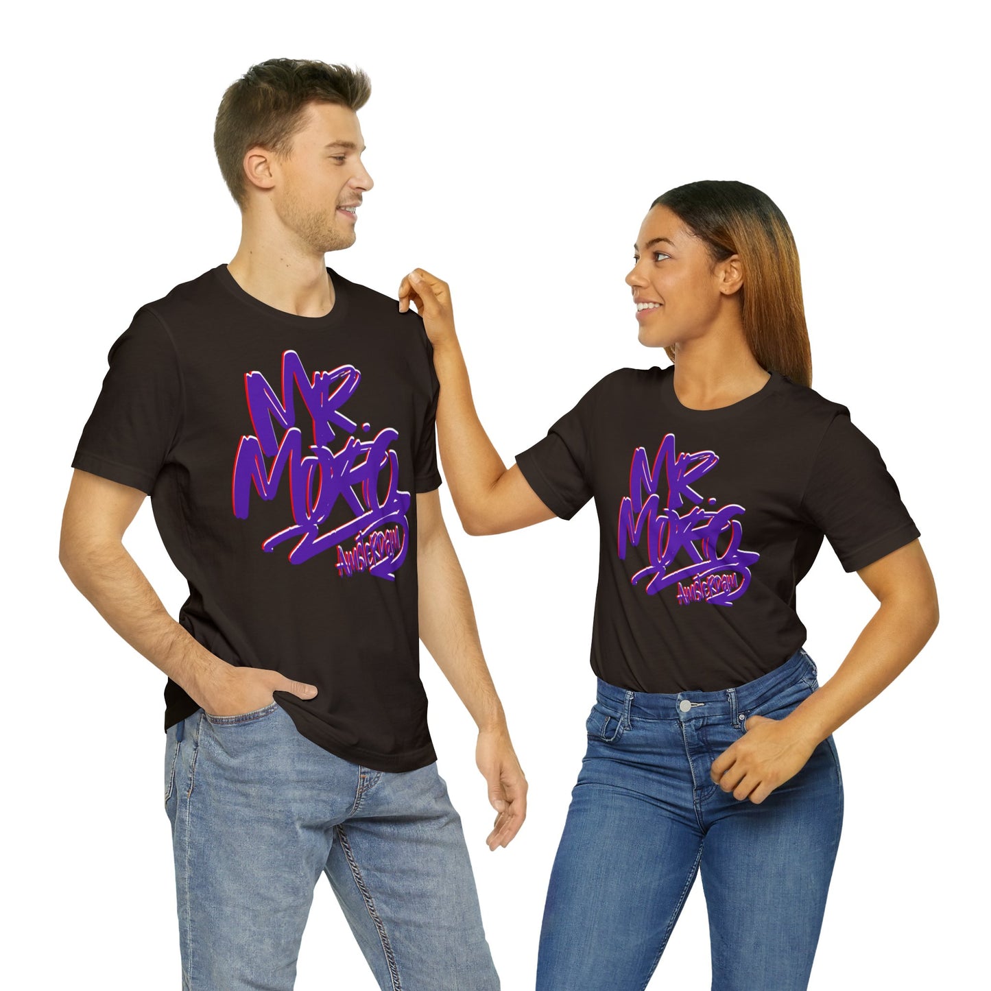 Mr.Moro Graffiti T-shirt Purple