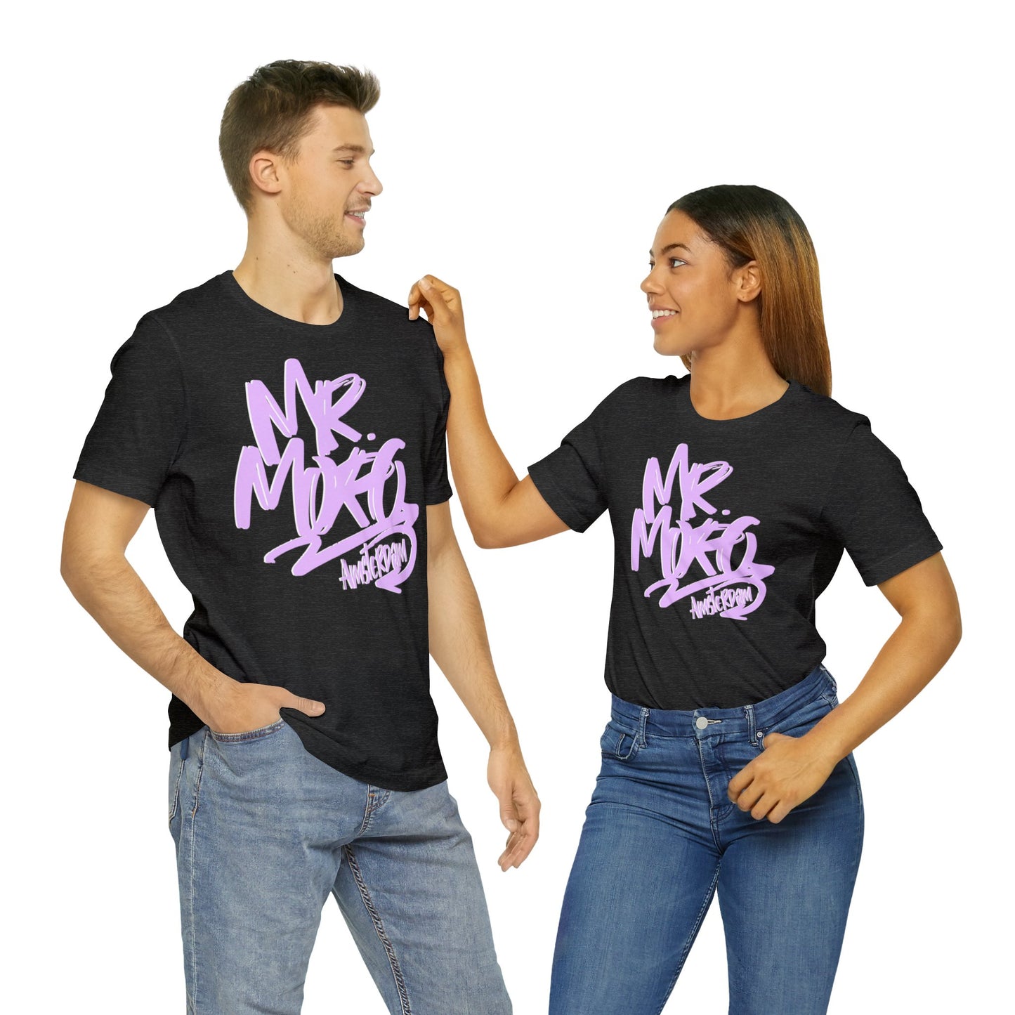 Mr.Moro Graffiti T-shirt Pink/White