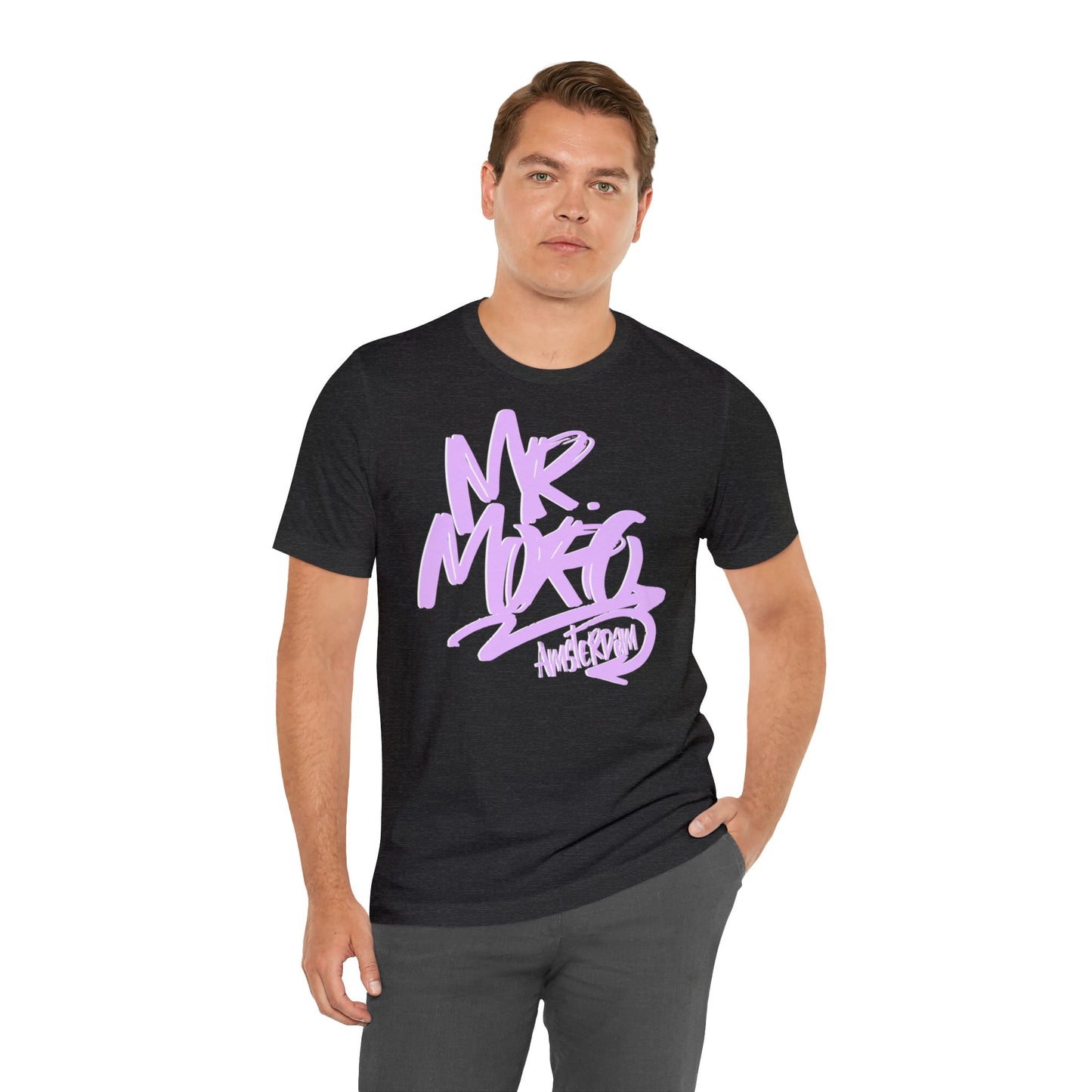 Mr.Moro Graffiti T-shirt Pink/White