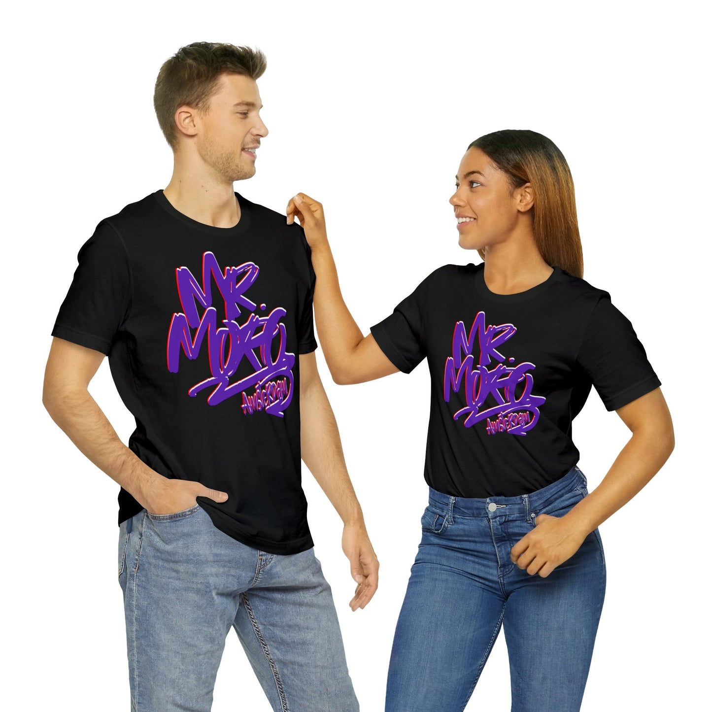 Mr.Moro Graffiti T-shirt Purple