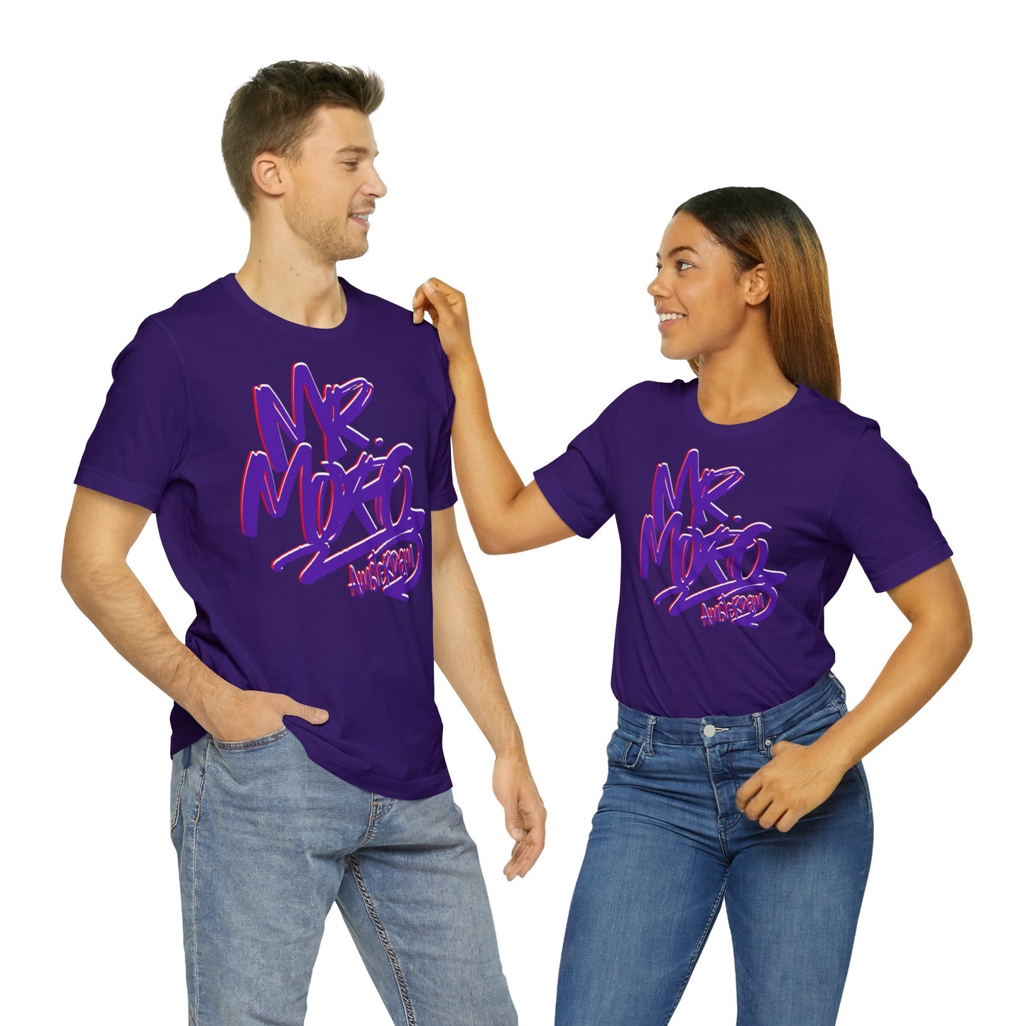 Mr.Moro Graffiti T-shirt Purple
