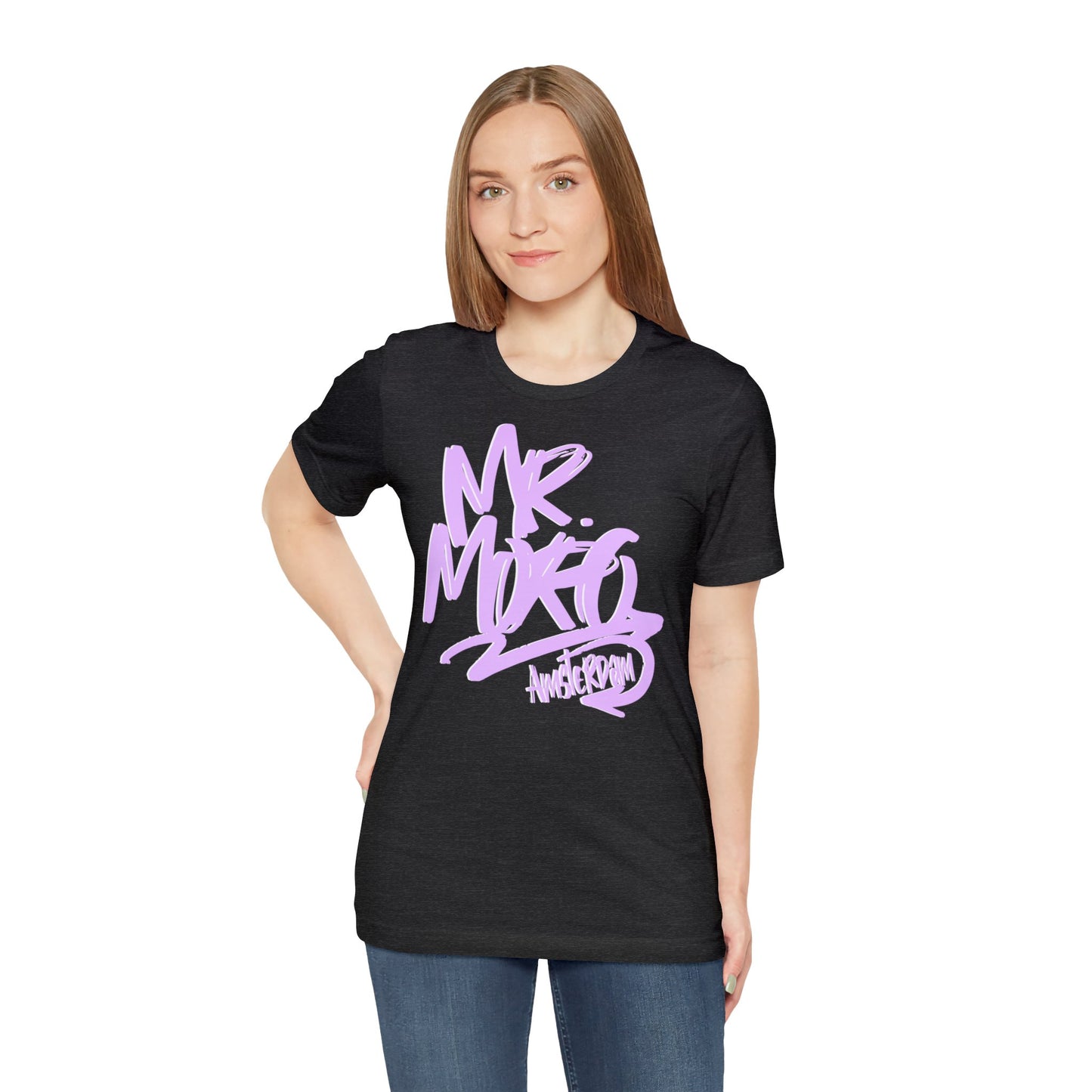 Mr.Moro Graffiti T-shirt Pink/White