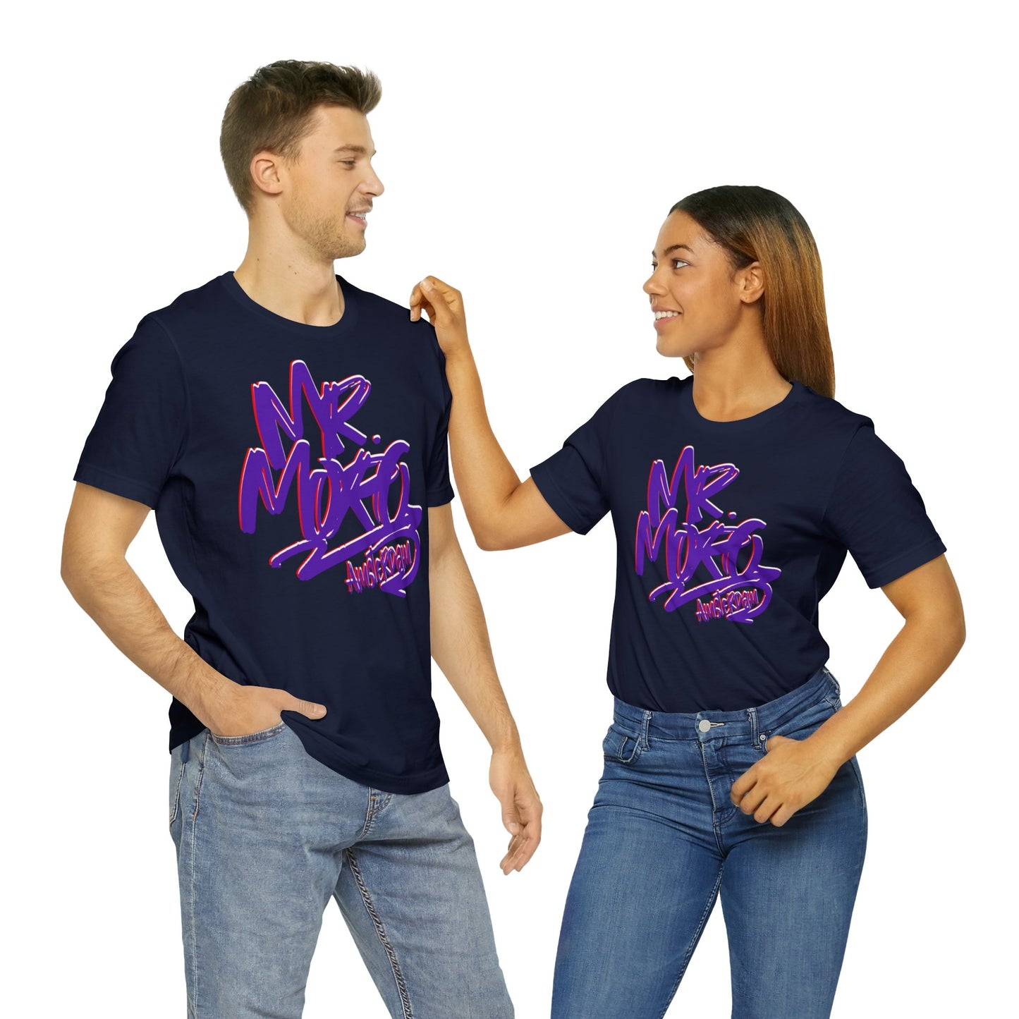 Mr.Moro Graffiti T-shirt Purple