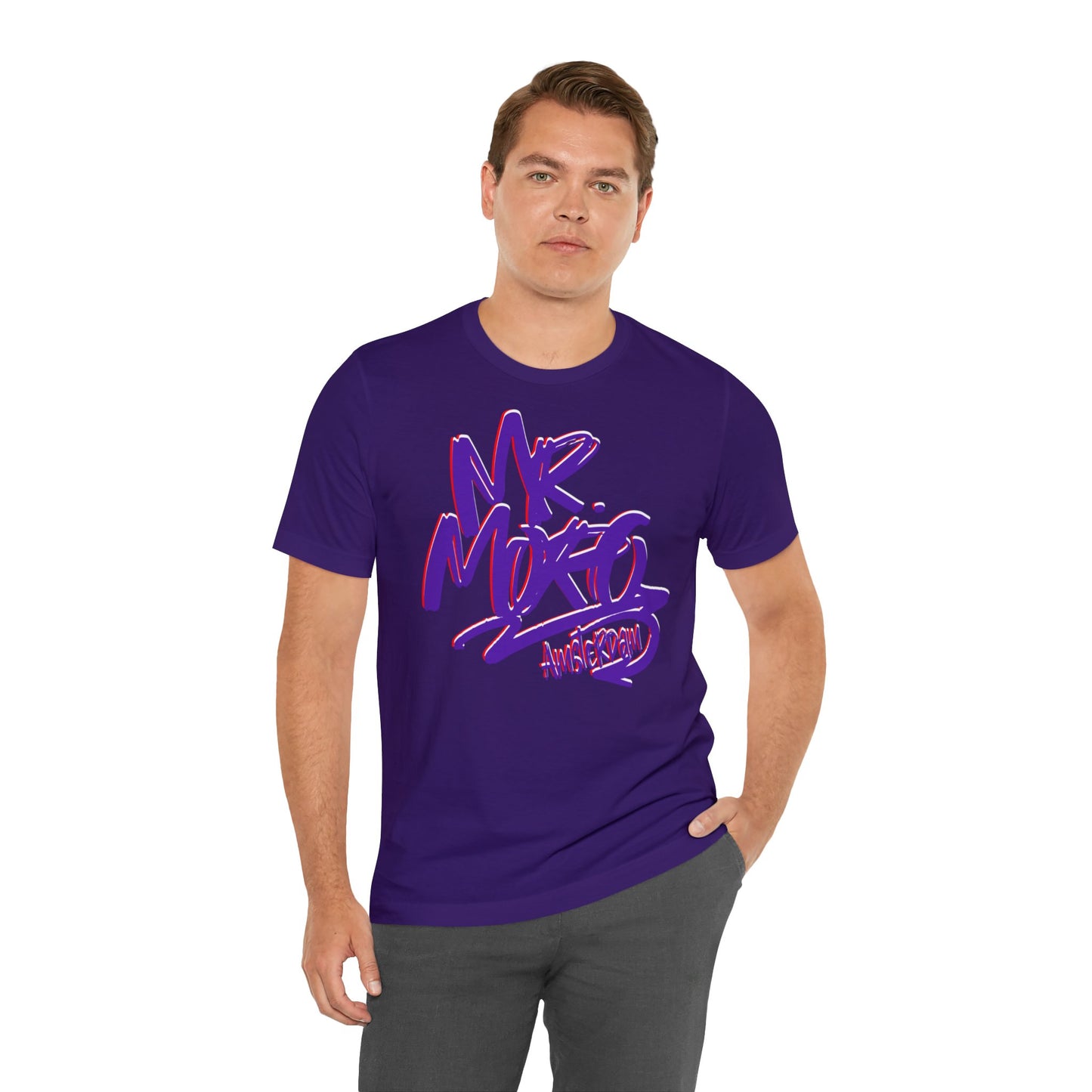 Mr.Moro Graffiti T-shirt Purple