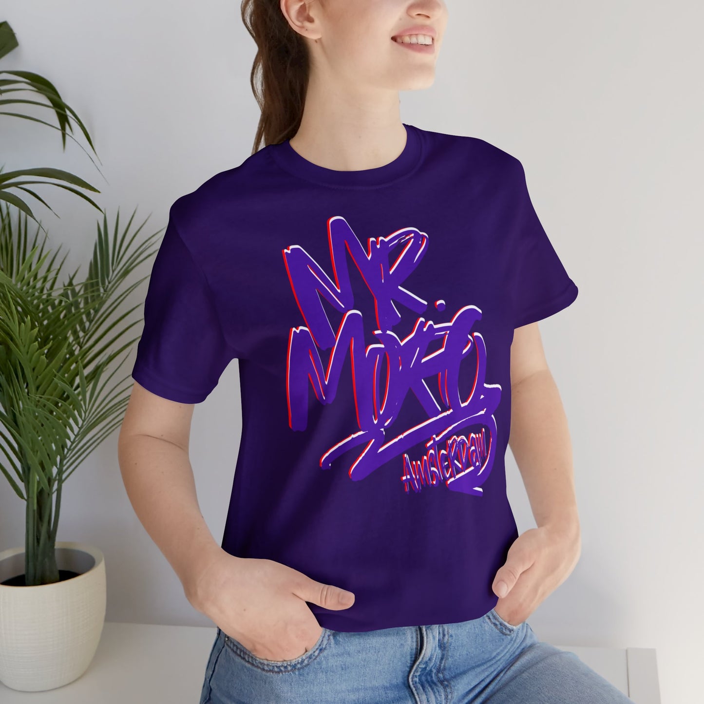 Mr.Moro Graffiti T-shirt Purple