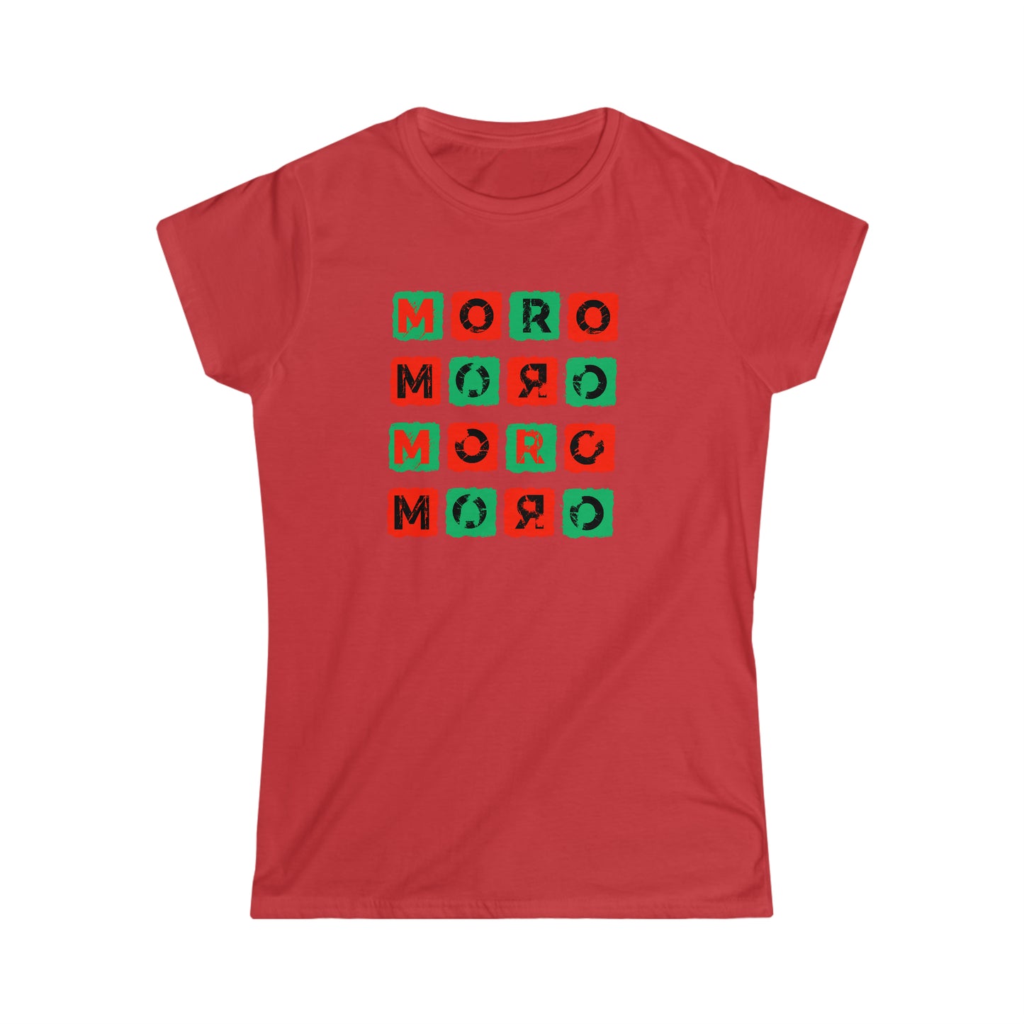 Women's Mr.Moro Cubes T-shirt Red/Green