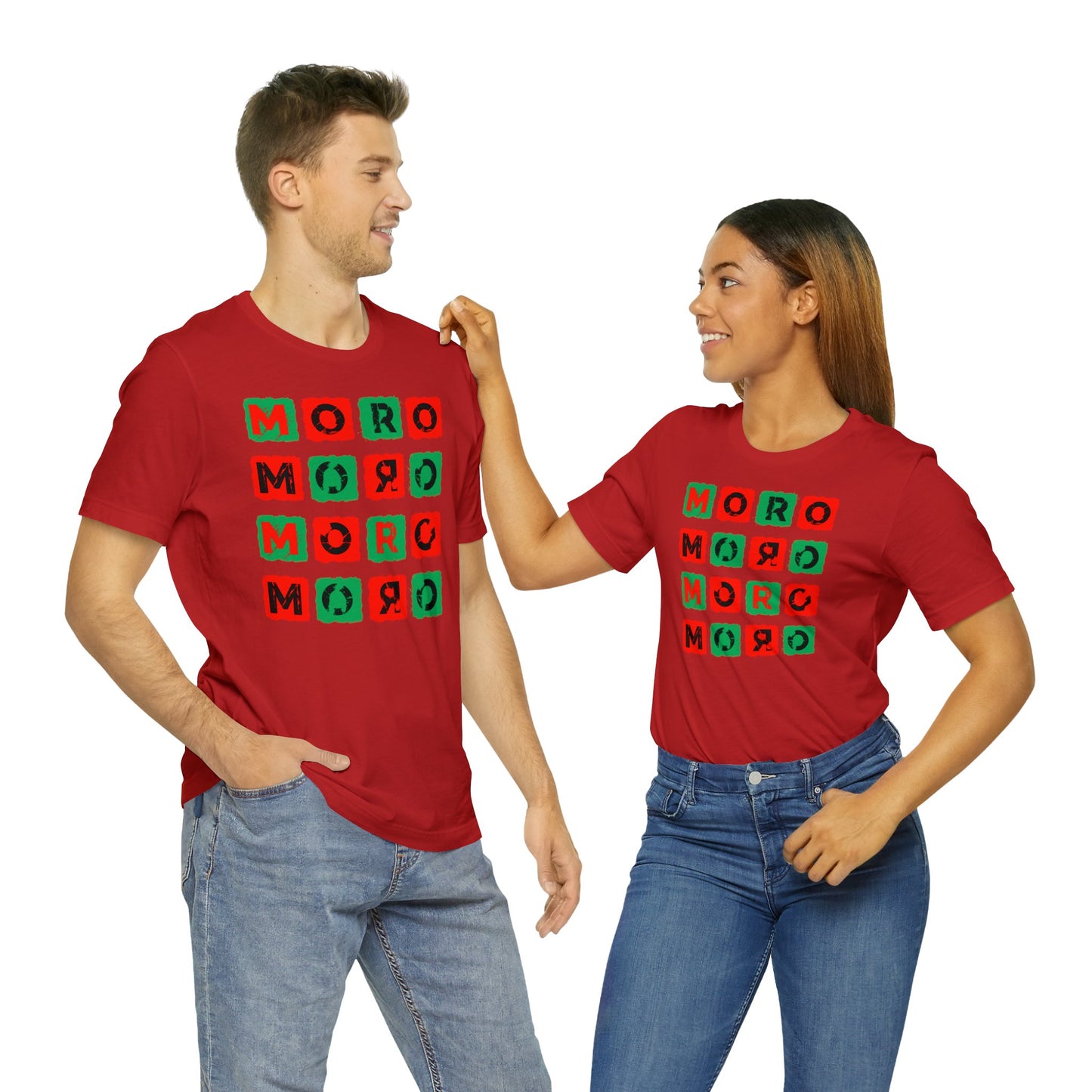 Mr.Moro Cubes T-shirt Red/Green
