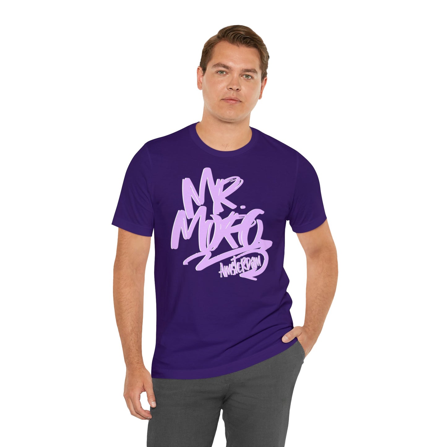 Mr.Moro Graffiti T-shirt Pink/White