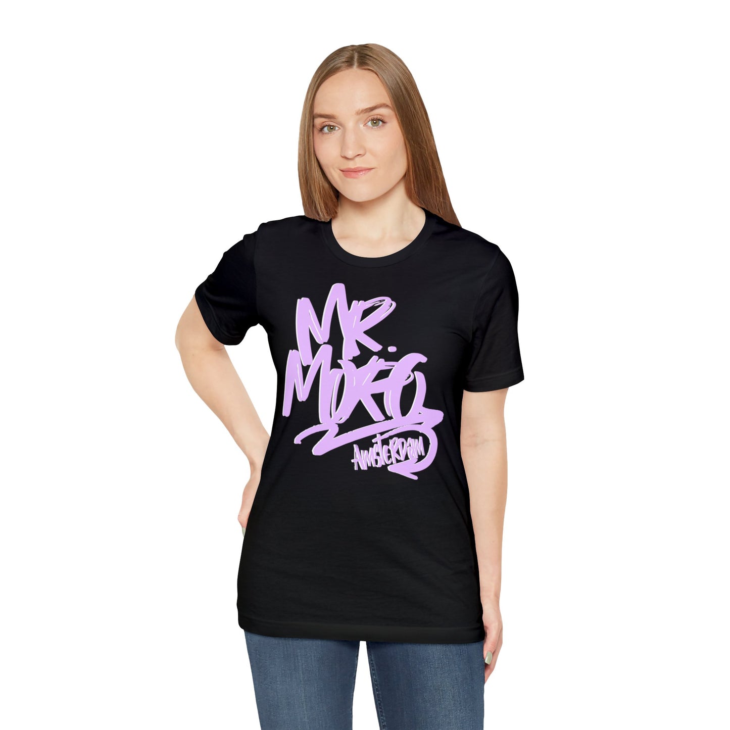 Mr.Moro Graffiti T-shirt Pink/White