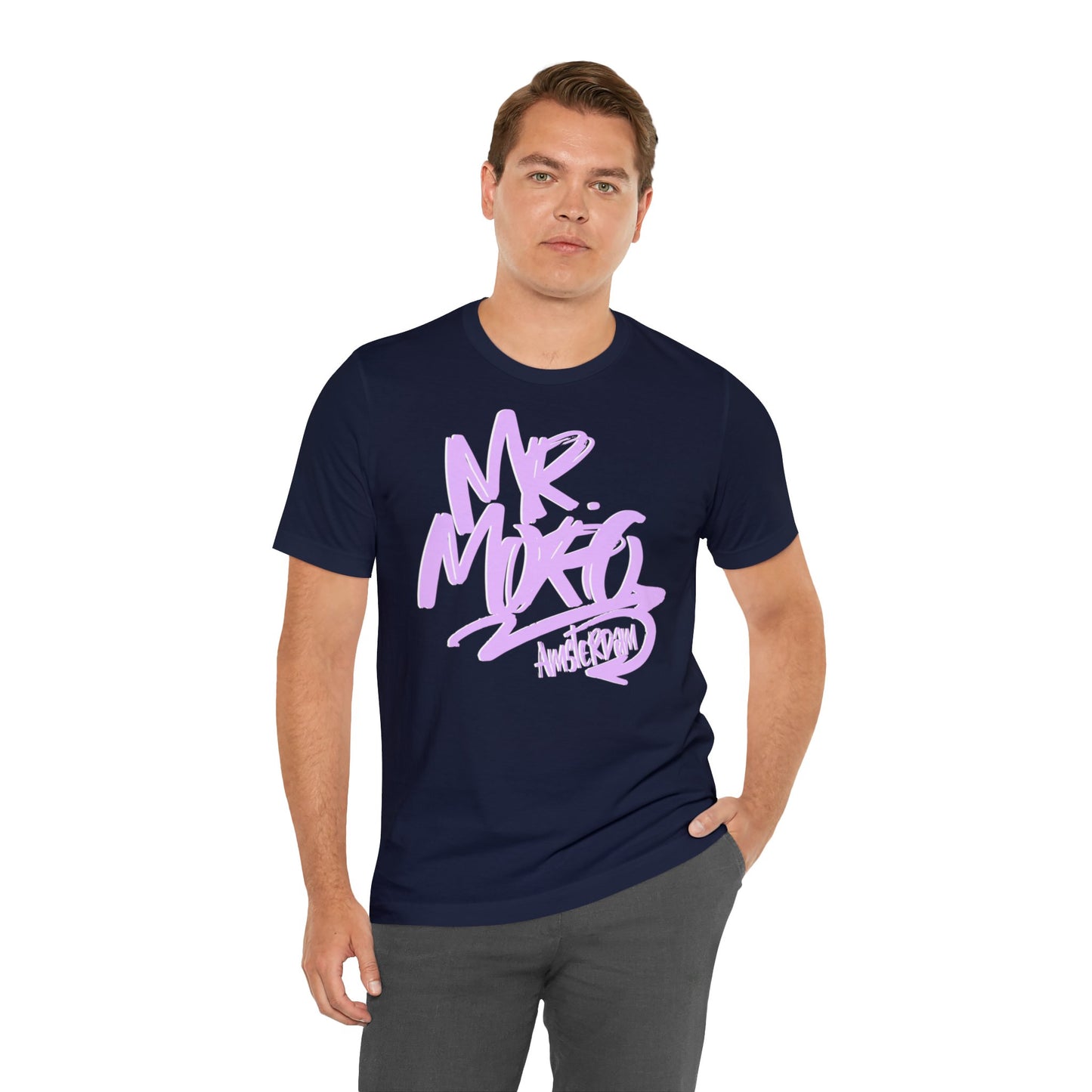 Mr.Moro Graffiti T-shirt Pink/White