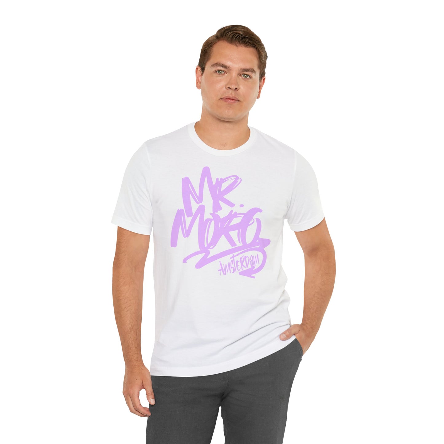 Mr.Moro Graffiti T-shirt Pink/White