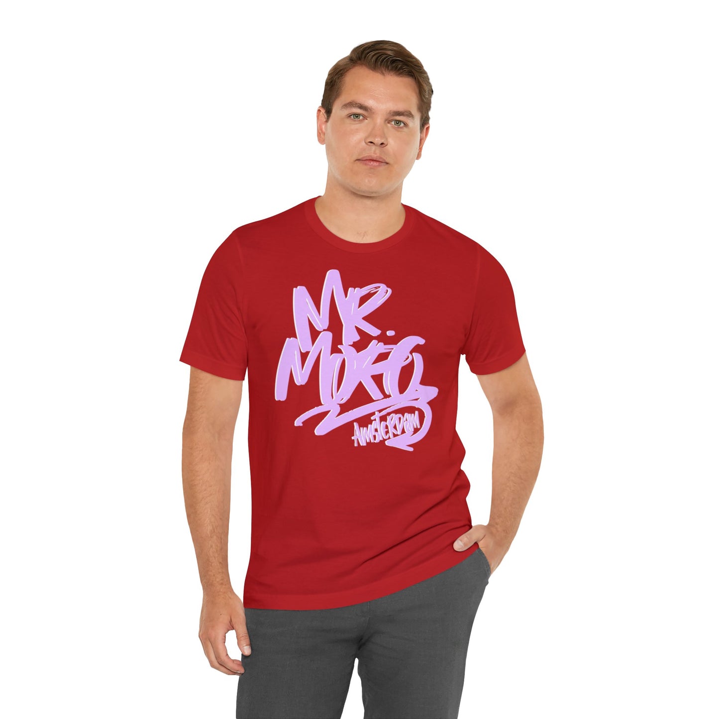 Mr.Moro Graffiti T-shirt Pink/White