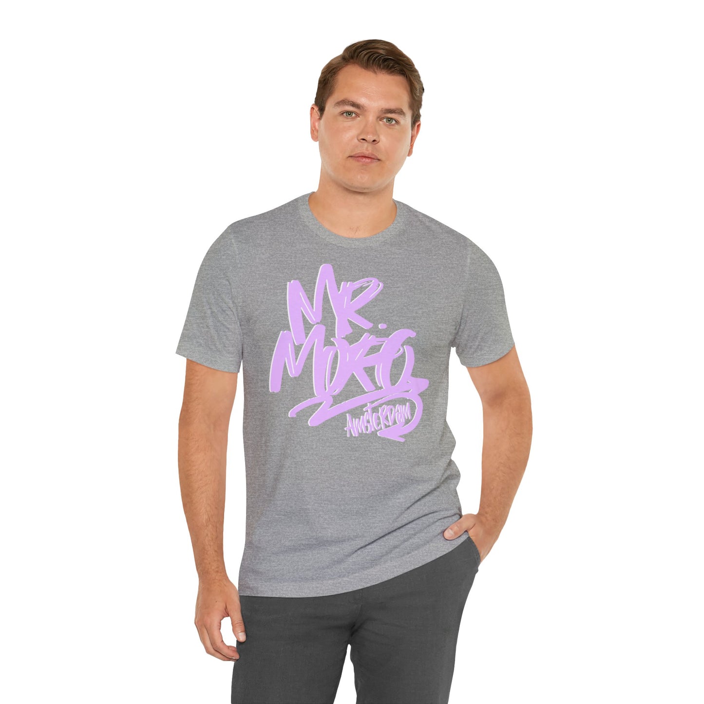 Mr.Moro Graffiti T-shirt Pink/White