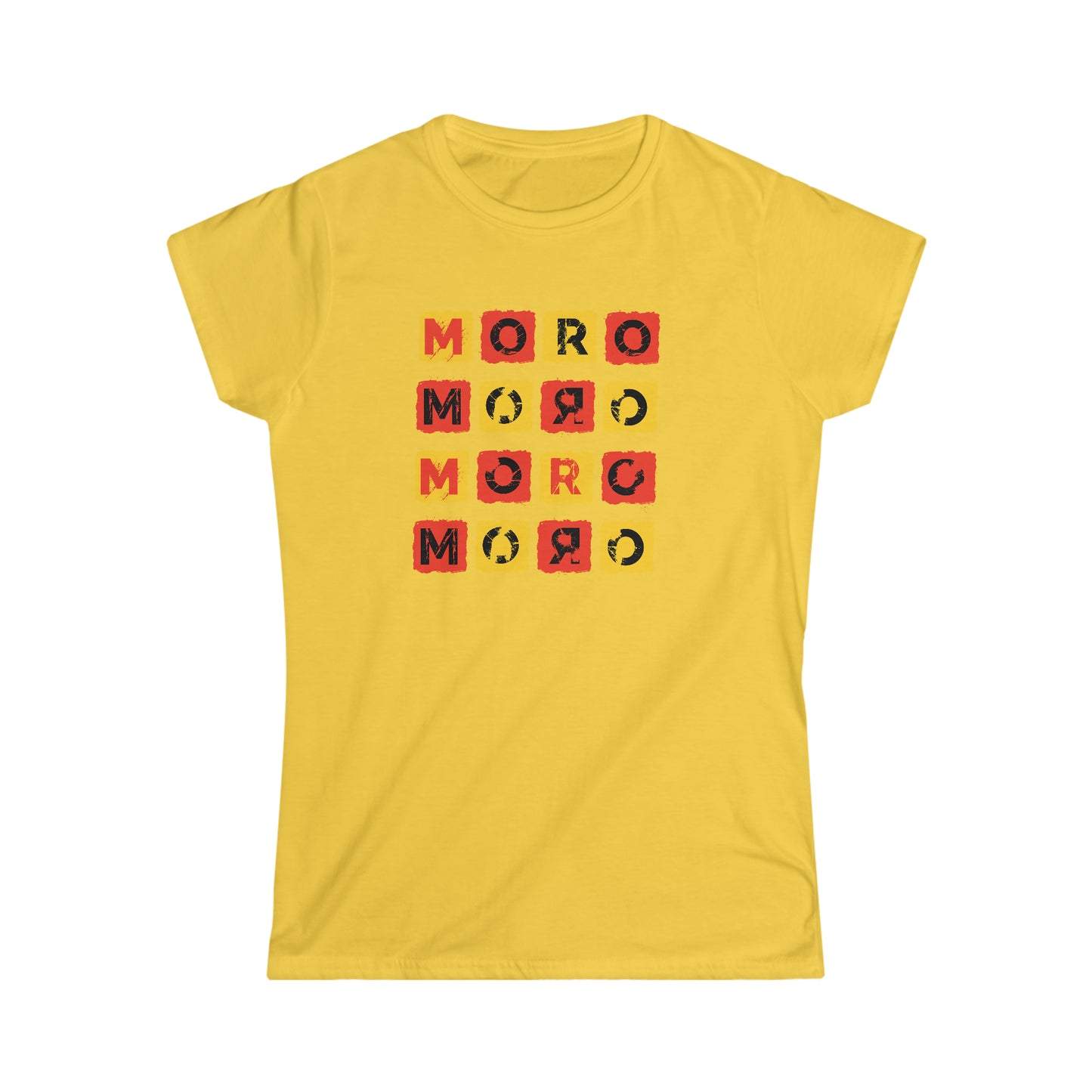 Women's Mr.Moro Cubes T-shirt Red/Yellow