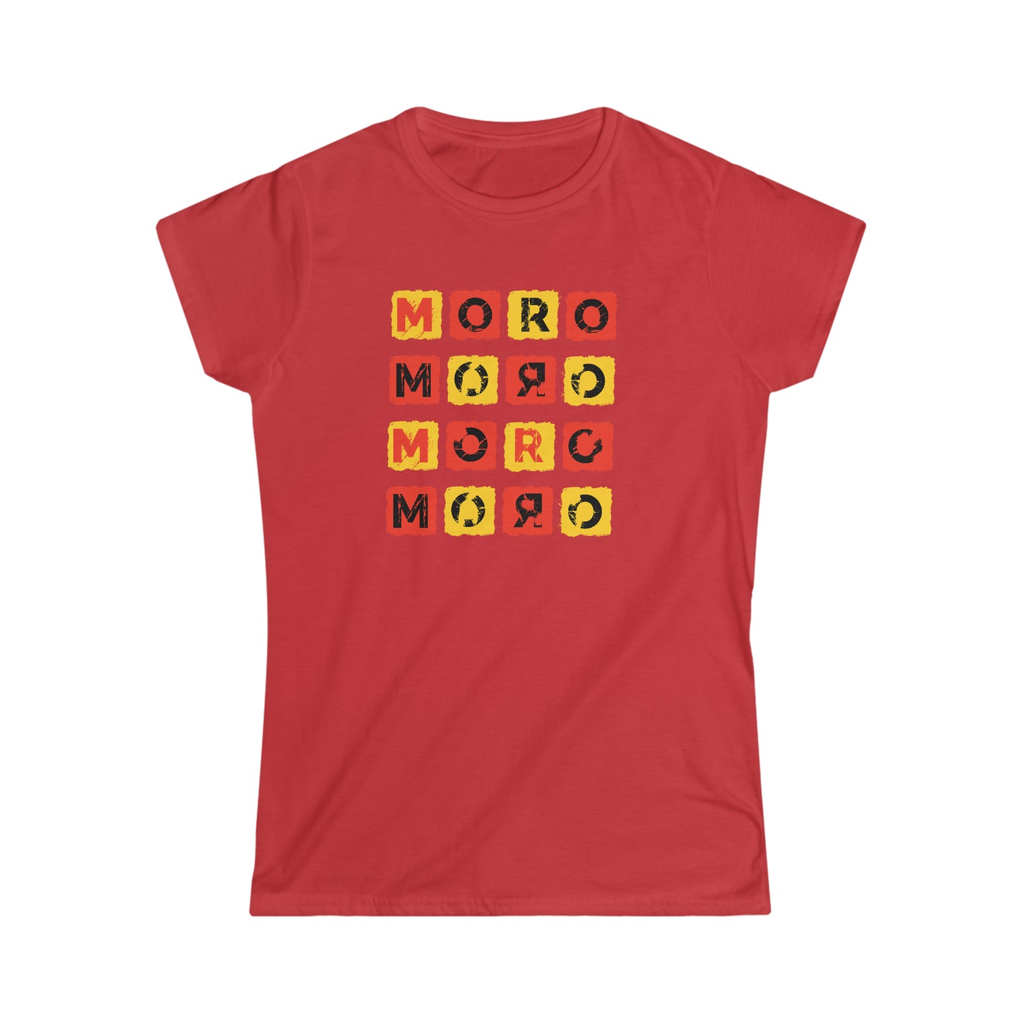 Women's Mr.Moro Cubes T-shirt Red/Yellow