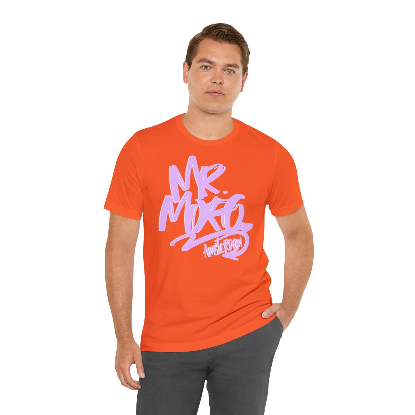 Mr.Moro Graffiti T-shirt Pink/White