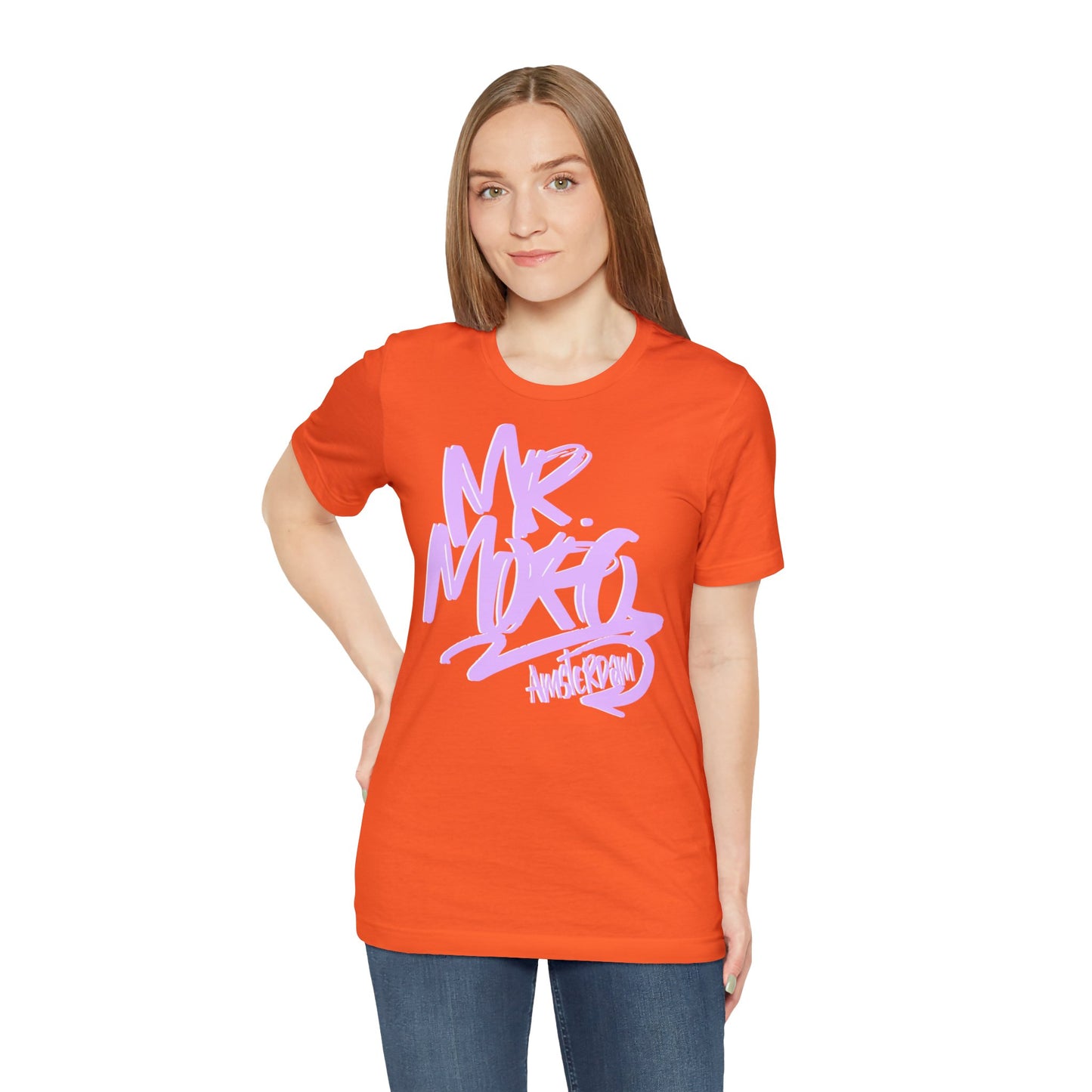 Mr.Moro Graffiti T-shirt Pink/White