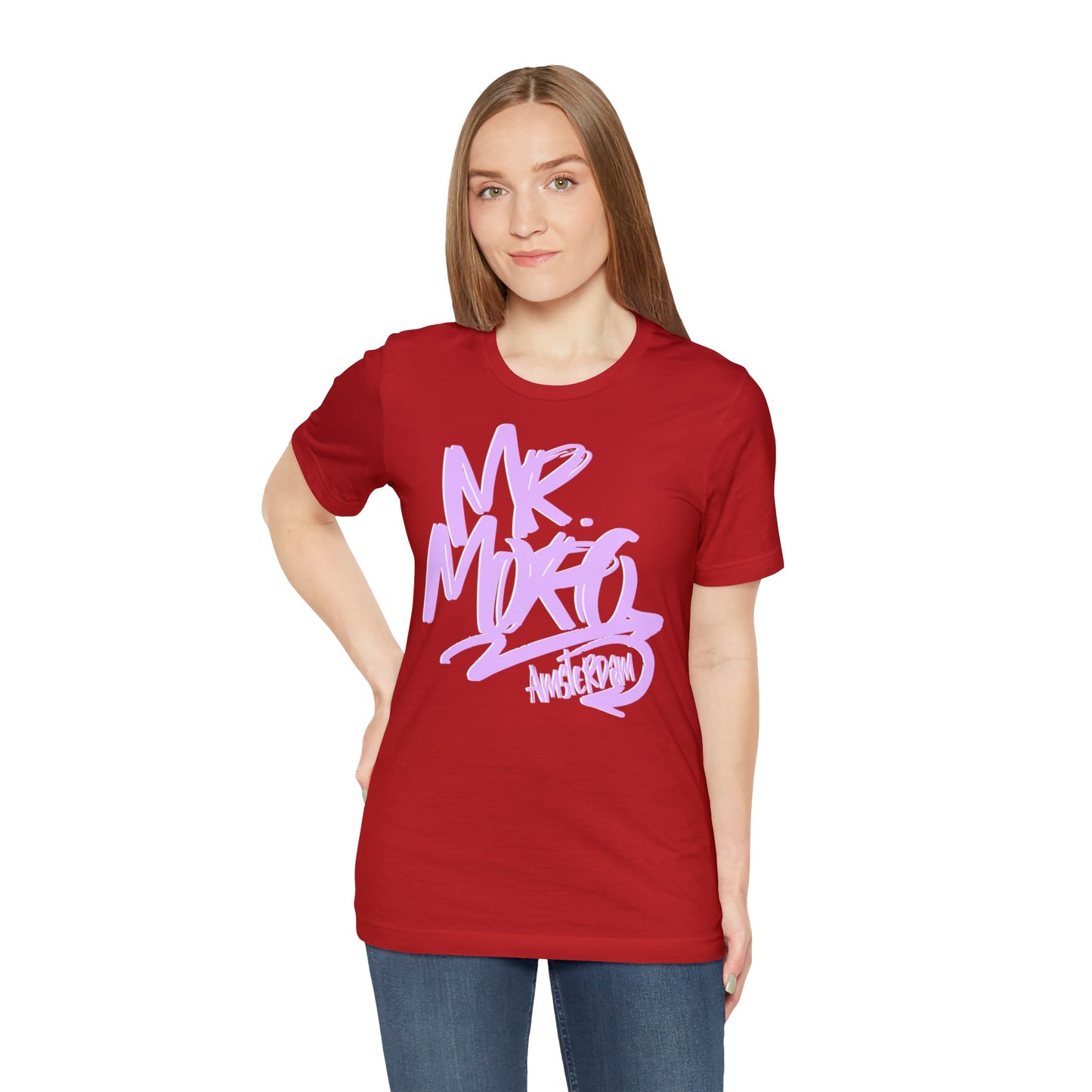 Mr.Moro Graffiti T-shirt Pink/White